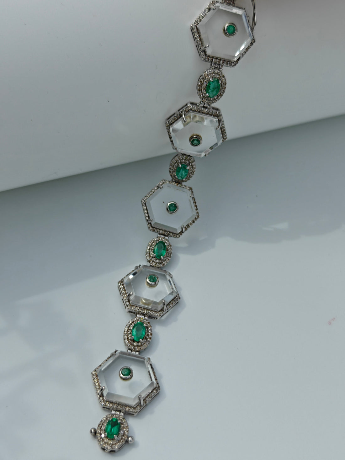 Moon Crystal Emerald Bracelet