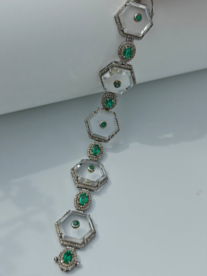 Moon Crystal Emerald Bracelet