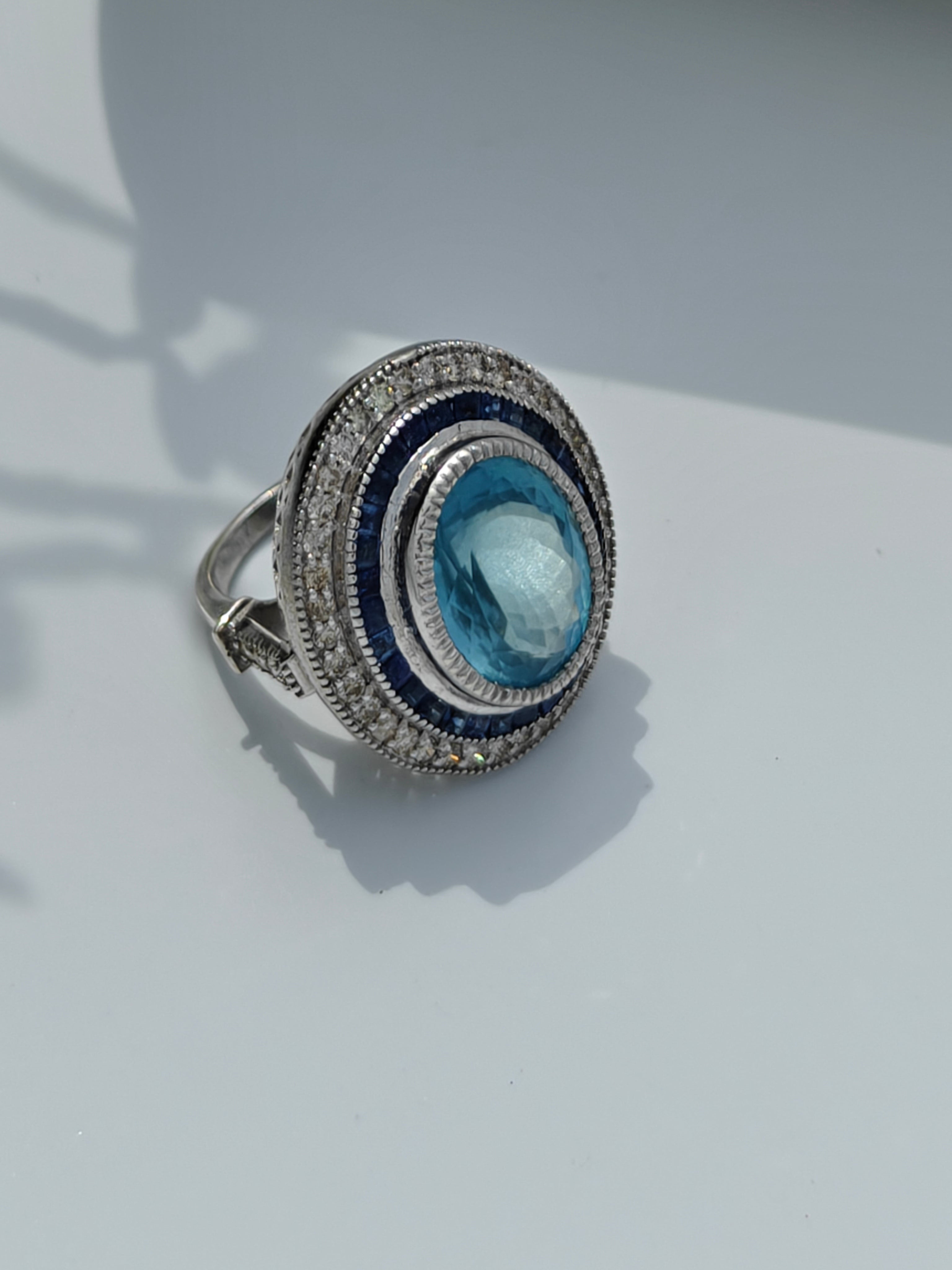 Mykonos Aquamarine Ring