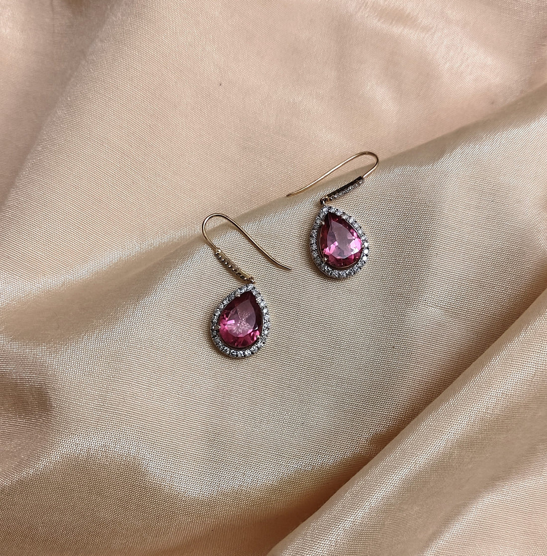 Pink Topaz Pear Drops