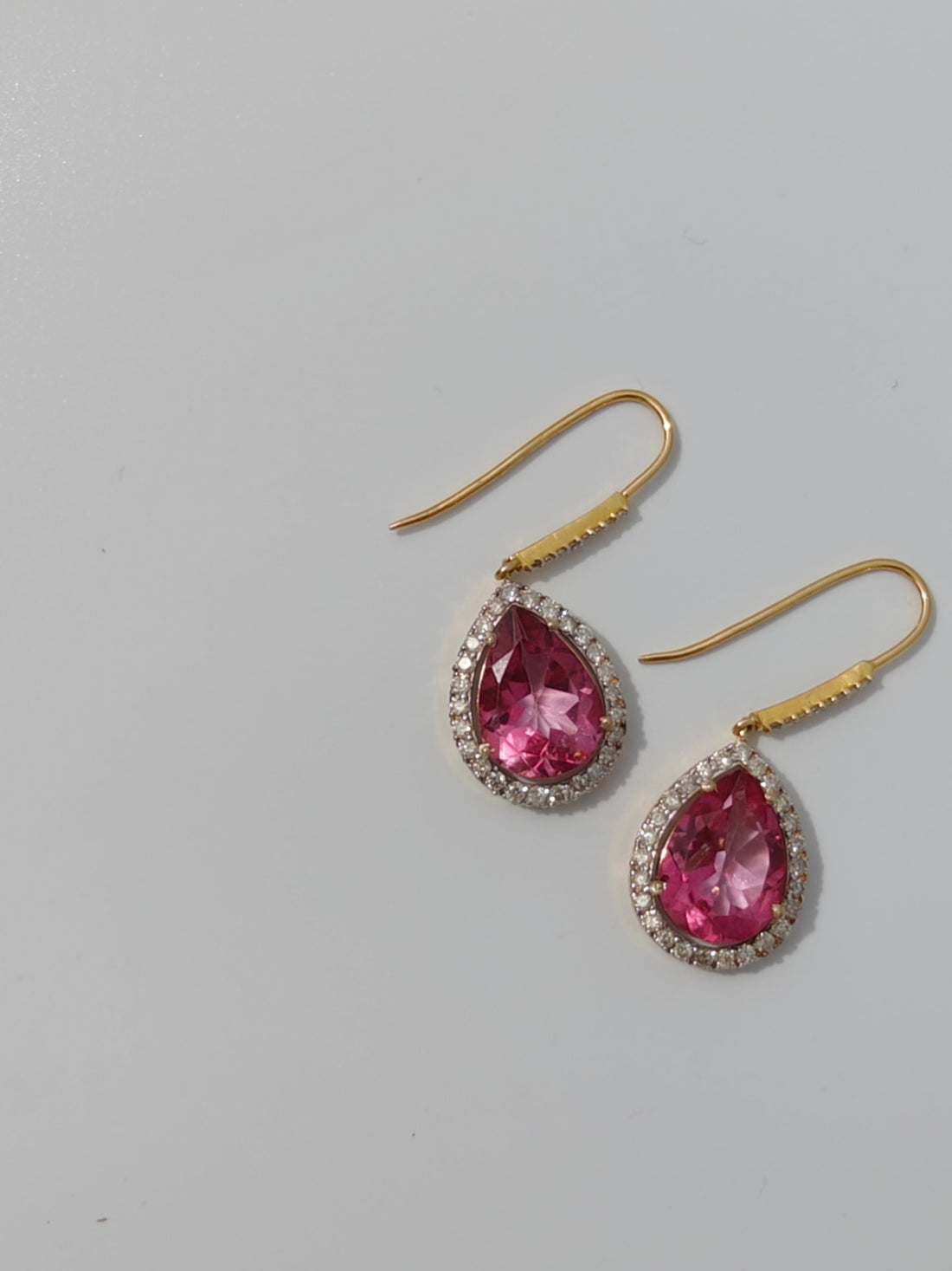 Pink Topaz Pear Drops
